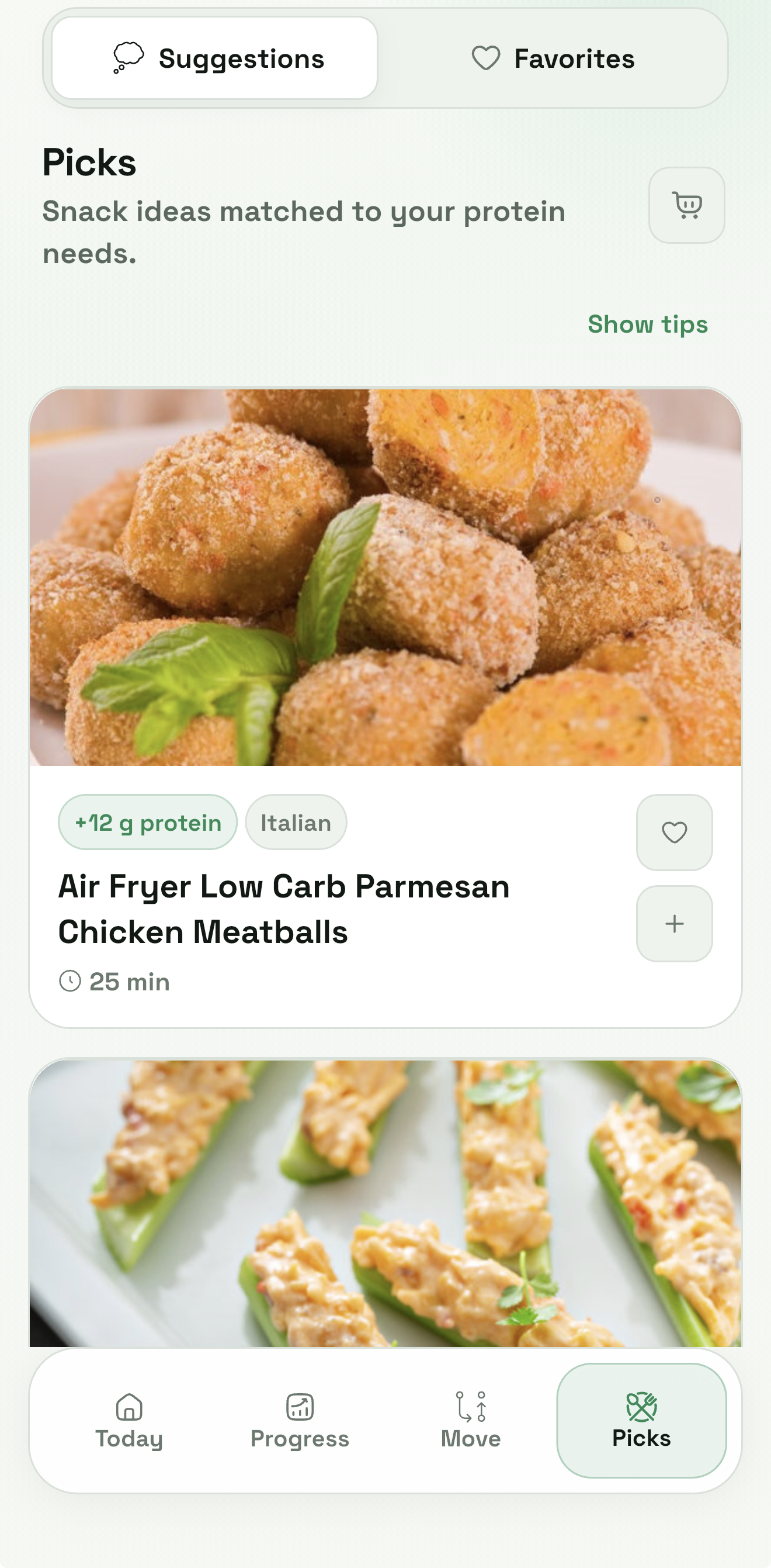 Protly personalized food picks