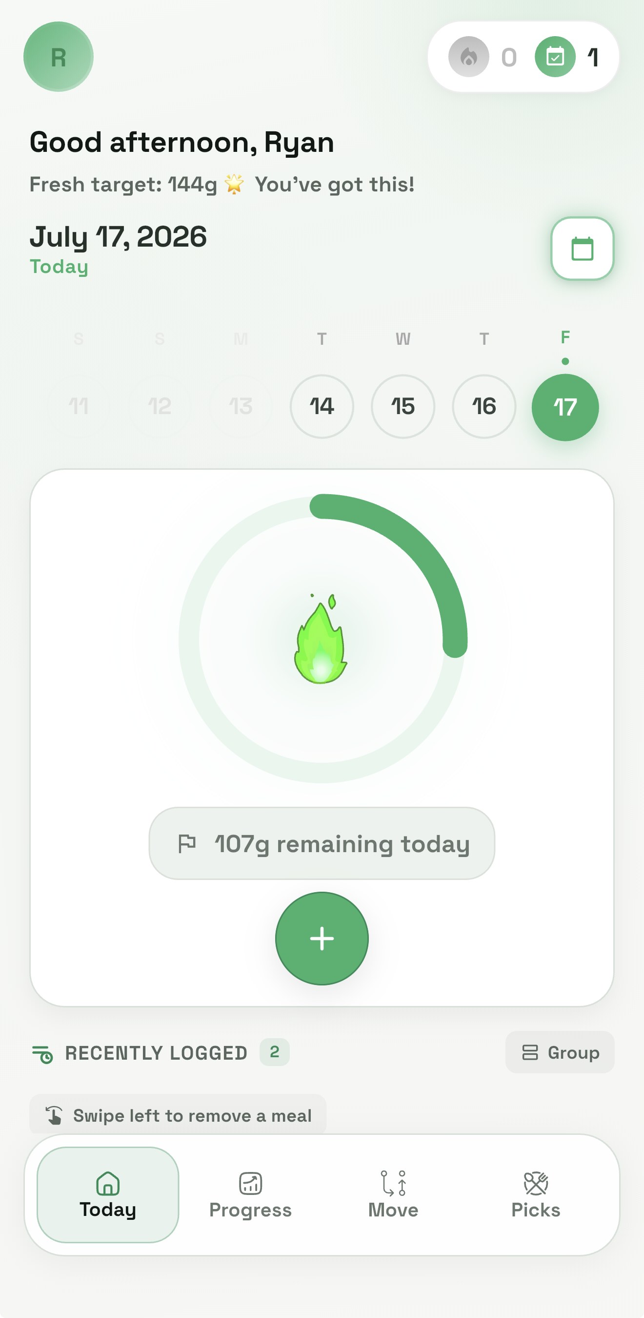Protly home dashboard